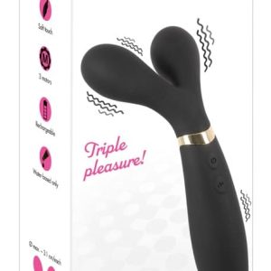 Couples Choice Flexi-Vibrator - Vielseitiges Toy mit 3 Motoren und biegsamen Armen Schwarz/Gold