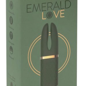 Emerald Love Luxus-Mini-Vibrator mit 10 Vibrationsmodi Grün/Gold