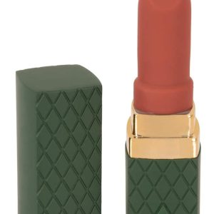 Emerald Love Lippenstift-Vibrator: Luxus-Minivibrator mit 10 Vibrationsmodi, Soft Touch-Spitze & wasserdicht Grün/Gold/Rot