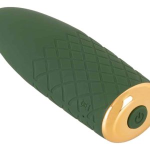 Emerald Love - Mini Vibrator "Luxus to go" Grün/Gold