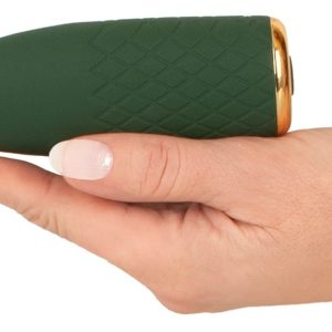 Emerald Love - Mini Vibrator "Luxus to go" Grün/Gold