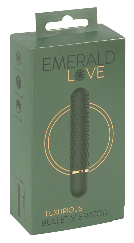 Emerald Love Luxus-Minivibrator: Diskret & wasserdicht Grün/Gold