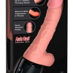 King Cock Plus Stoßvibrator mit Wärmefunktion Hautfarben hell/Schwarz