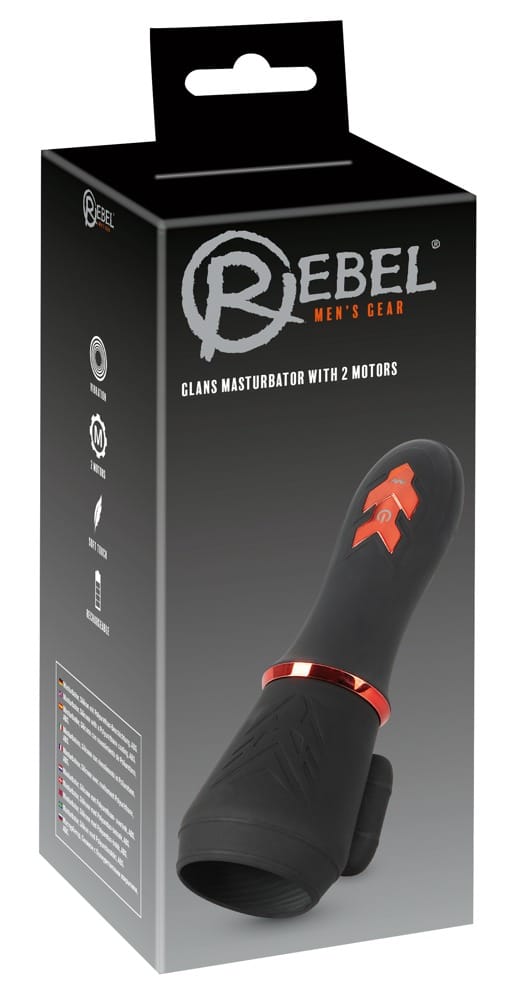 Rebel Eichelvibrator - 10 Vibrationsmodi, handlich Schwarz/Rot