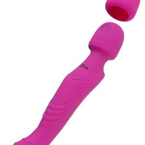 Javida Vibrator: Beidseitig nutzbar, 10 Modi, wiederaufladbar Himbeere