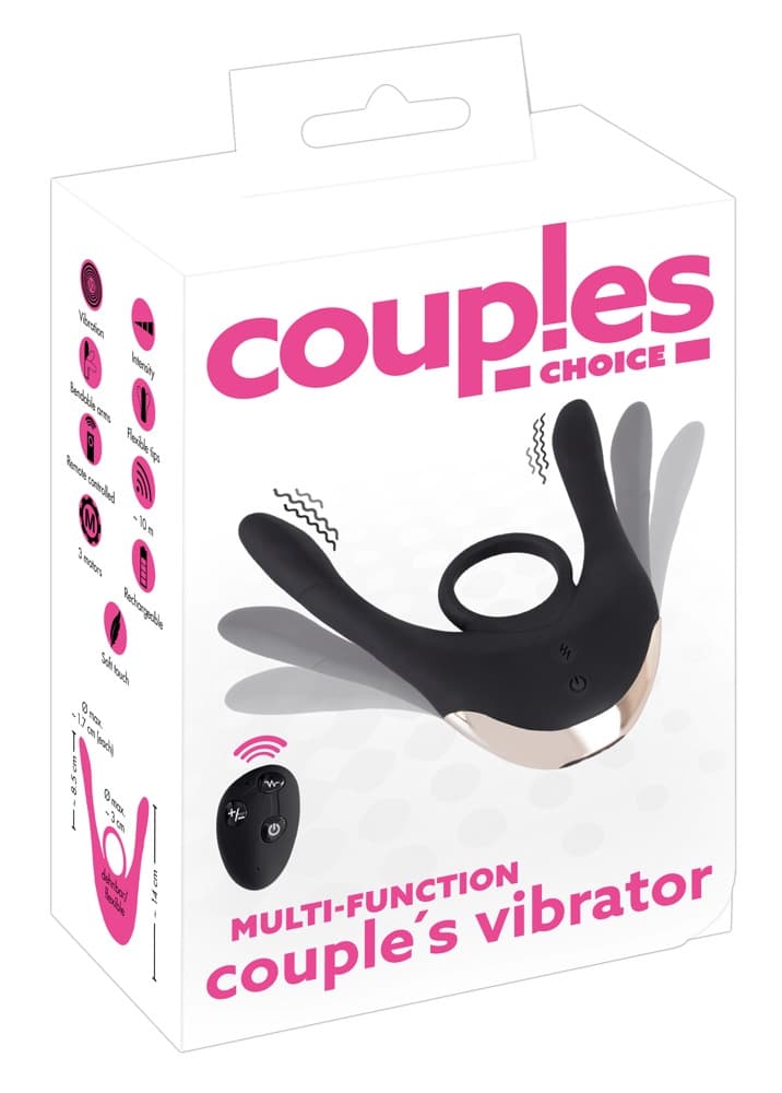 Couples Choice Paarvibrator "Vibro-Duo" in Schwarz