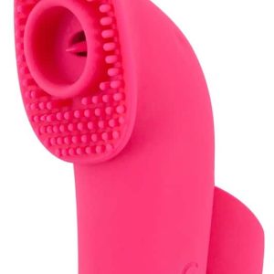 Sweet Smile Licking and Pulsating Finger Stimulator - Oral-Stimulation für Lustpunkte Pink/Gold