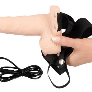 You2Toys Vibrating Strap-On Sleeve - Hohler Naturdildo mit Vibration