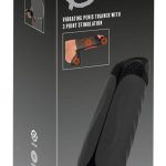 Rebel Vibrating Penis Trainer - Handlicher Masturbator mit 3 Motoren Schwarz/Rot