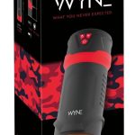 WYNE Masturbator 04 - Handlicher Penisstimulator mit Saug- und Vibrationsmodi Schwarz/Rot