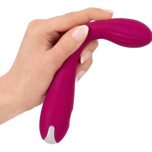 Sweet Smile G-Punkt Vibrator - Flexibel, 12 Vibrationsmodi, Rillenstruktur Beere/Silber