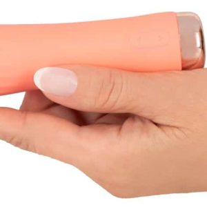 Peachy Mini Ribbed Vibrator - Kompakter Spaß für unterwegs! Koralle/Gold