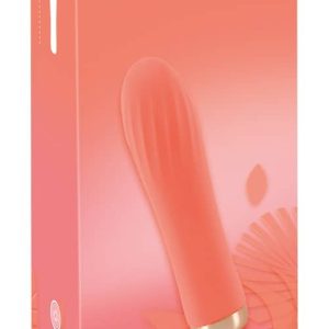 Peachy Mini Ribbed Vibrator - Kompakter Spaß für unterwegs! Koralle/Gold