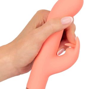 Peachy Mini Rabbit Vibrator - Kompakt & kraftvoll, 10 Vibrationsmodi Koralle/Gold