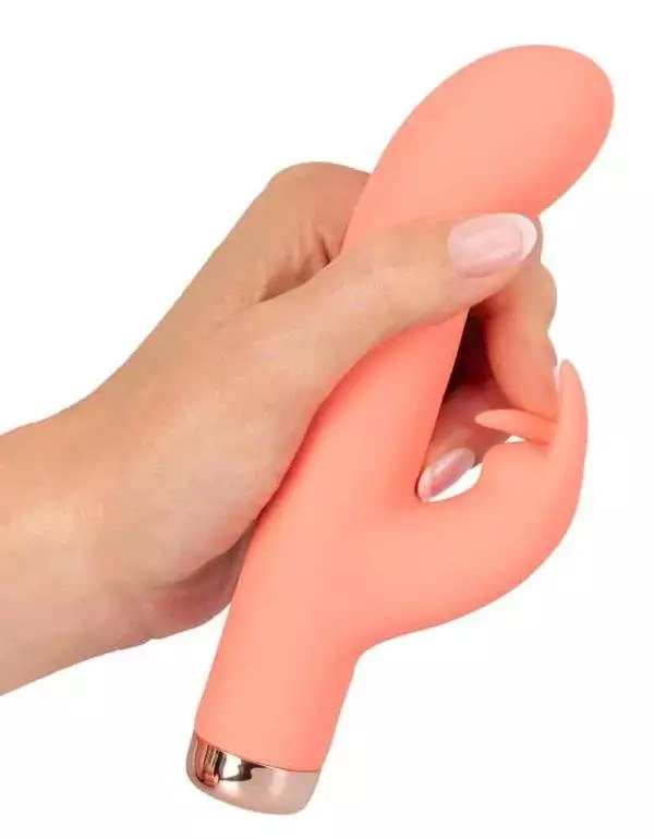 Peachy Mini Rabbit Vibrator - Kompakt & kraftvoll, 10 Vibrationsmodi Koralle/Gold