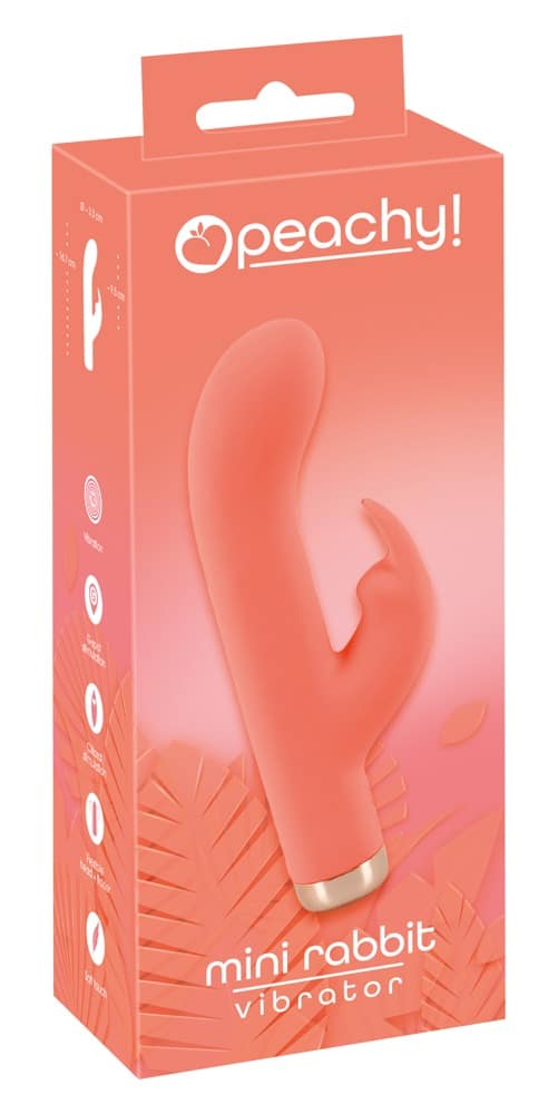 Peachy Mini Rabbit Vibrator - Kompakt & kraftvoll, 10 Vibrationsmodi Koralle/Gold