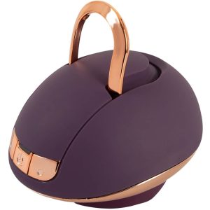 Belou Vulva Massager - Luxuriöser Auflegevibrator mit Rotationskugeln Lila/Rosegold