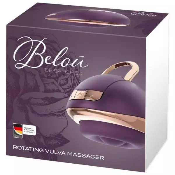 05538320000_verp Belou Vulva Massager - Luxuriöser Auflegevibrator mit Rotationskugeln Lila/Rosegold