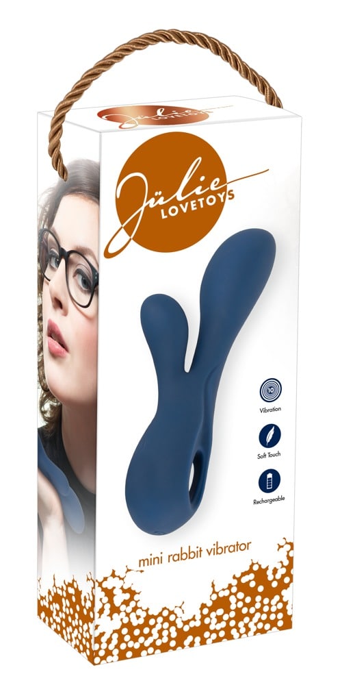 JÜLIE Mini Rabbit Vibrator - Kraftvoller Dual-Stimulator Dunkelblau