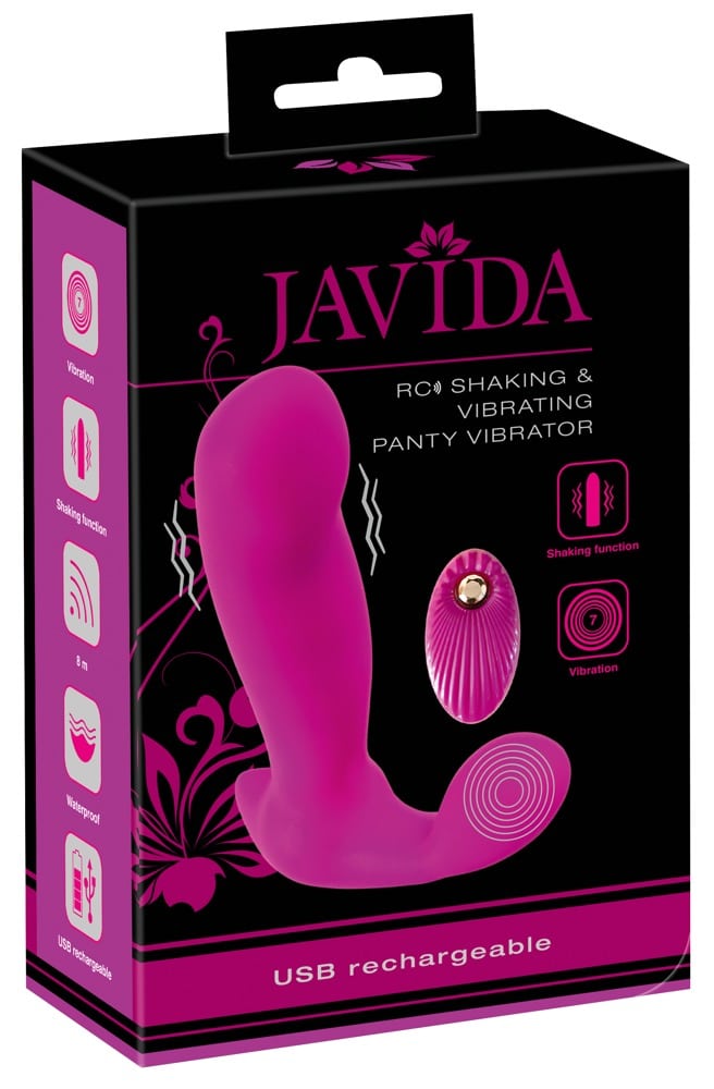 Javida RC Vibrator - Leiser Slip-Vibrator mit Fernbedienung Pink/Silber