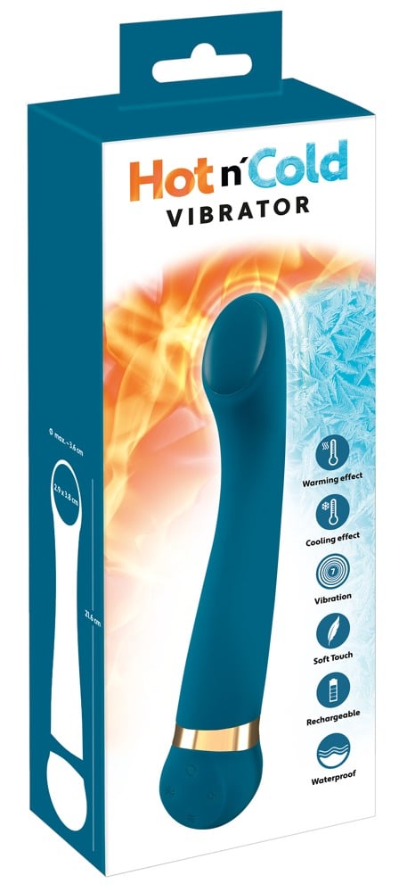 You2Toys Hot 'n Cold Vibrator - Massage & Stimulation Petrol/Gold