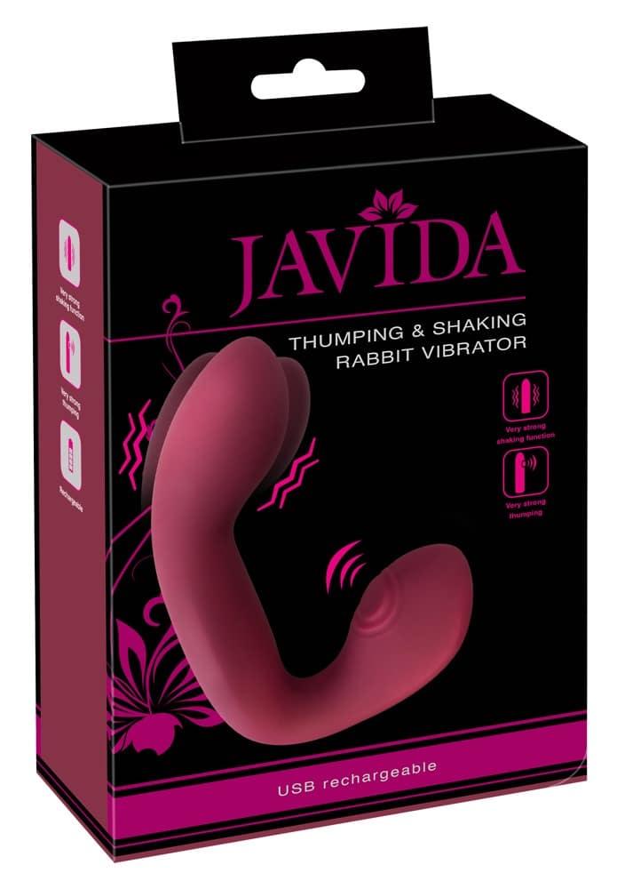 Javida Thumping & Shaking Rabb - Hotspot-Vibrator (70 Zeichen) Bordeaux