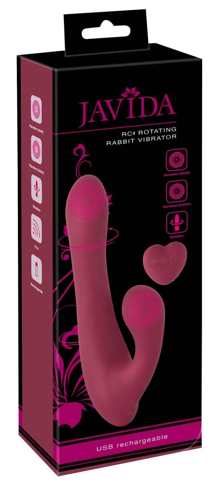 Javida RC Rotating Rabbit Vibr - Rotierender Rabbitvibrator Bordeaux