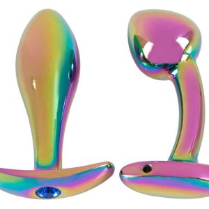 ANOS Regenbogen Metall Butt Plug Set Regenbogen