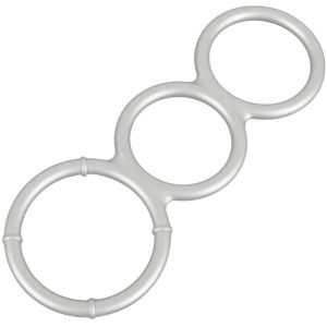 You2Toys Metallic Silicone Triple Ring - Perfekte Unterstützung für Penis und Hoden