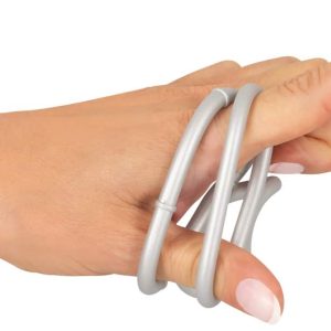 You2Toys Metallic Silicone Triple Ring - Perfekte Unterstützung für Penis und Hoden