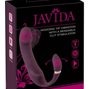 Javida Nodding Tip Vibrator - Doppelvibrator für Dual-Stimulation Lila/Rosegold