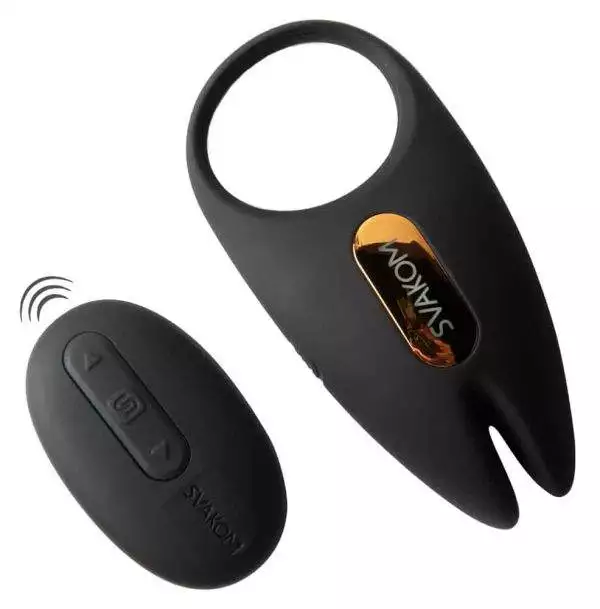 SVAKOM Winni 2 - Vibro-Penisring mit App-Steuerung Schwarz/Gold