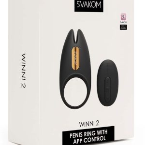 SVAKOM Winni 2 - Vibro-Penisring mit App-Steuerung Schwarz/Gold