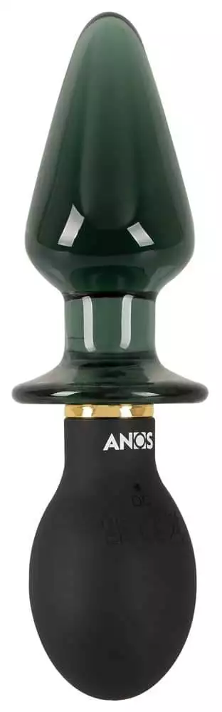 ANOS Double-Ended Vibro-Analplug - Silikon & Glas ANOS Double-Ended Vibro-Analplug - Silikon & Glas