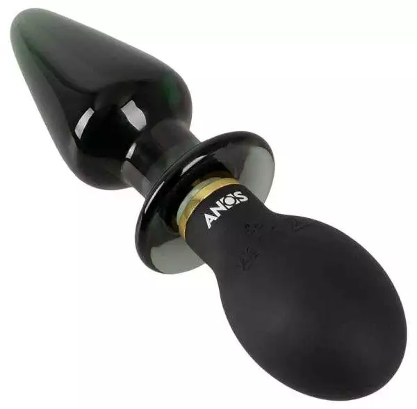 ANOS Double-Ended Vibro-Analplug - Silikon & Glas ANOS Double-Ended Vibro-Analplug - Silikon & Glas