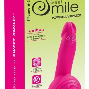 Sweet Smile Kraftvibrator mit Saugfuß - 10 Vibrationsmodi, strap-on kompatibel