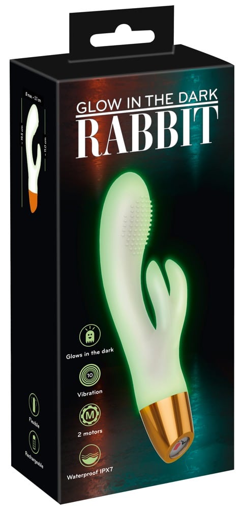 You2Toys Leuchtender Rabbitvibrator - Ideal gebogen, 10 Vibrationsmodi, wasserdicht