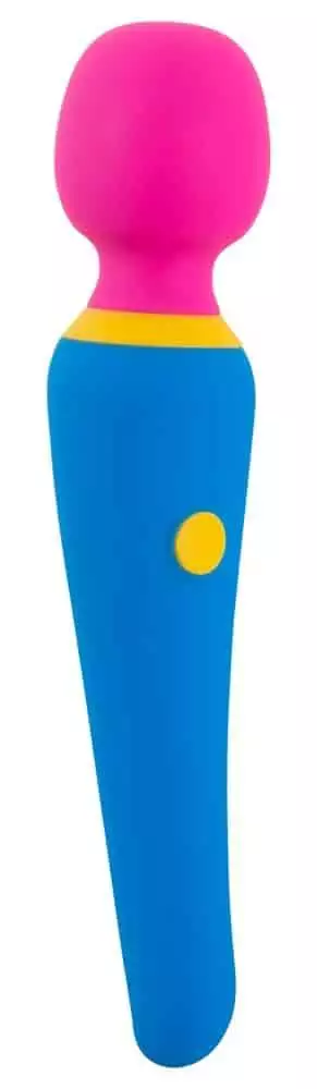 You2Toys - Kompakter wand vibrator, trendiges Color-Blocking Blau/Pink/Gelb