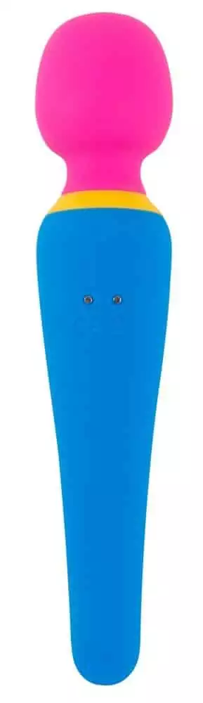 You2Toys - Kompakter wand vibrator, trendiges Color-Blocking Blau/Pink/Gelb