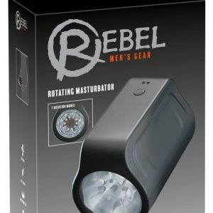 Rebel Rotating Masturbator - Intensive Penismassage mit Rotationsmodi Schwarz/Transparent