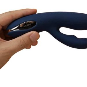 SVAKOM Aylin - Rabbitvibrator mit pulsierender Spitze Blau/Silber