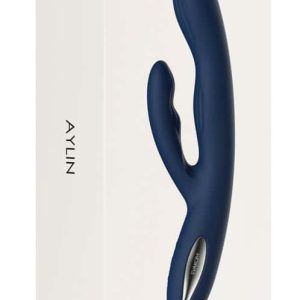 SVAKOM Aylin - Rabbitvibrator mit pulsierender Spitze Blau/Silber