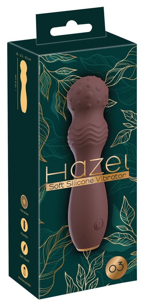 You2Toys Hazel Vibrator - Flexibler Kopf, 10 Vibrationsmodi, Samtig-seidige Oberfläche Braun/Gold