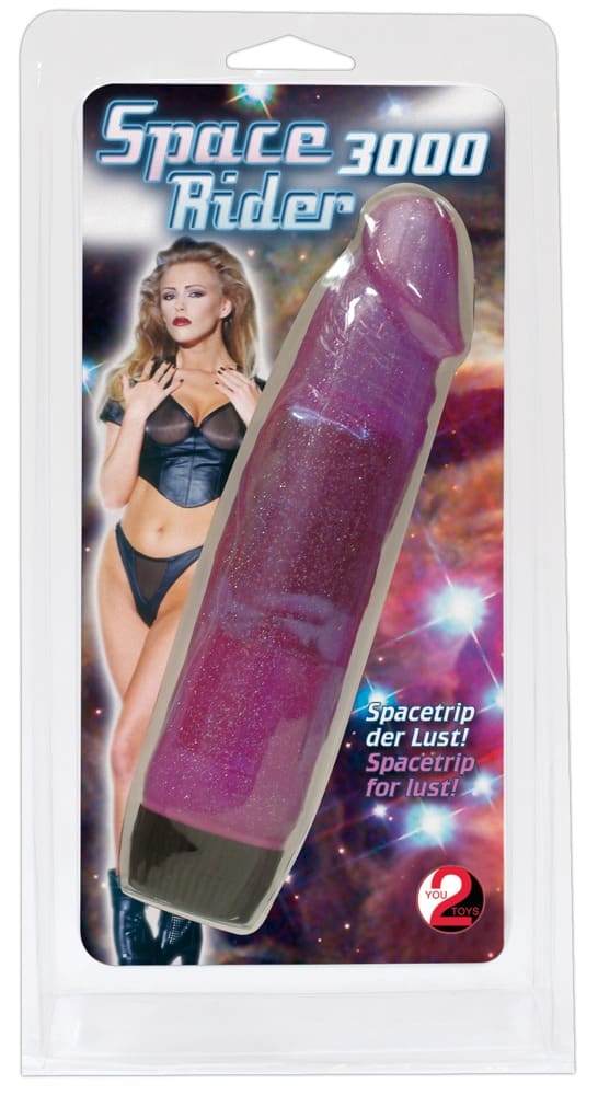 You2Toys Space Rider 3000 - Trendiger Vibrator mit Glitterpartikeln pink-transparent/Glitzer