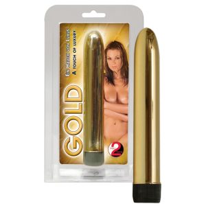 Gold Vibrator - You2Toys: Glanzvoller Lustspender, stufenlos regelbare Vibration, luxuriöses Design (1 Stück)