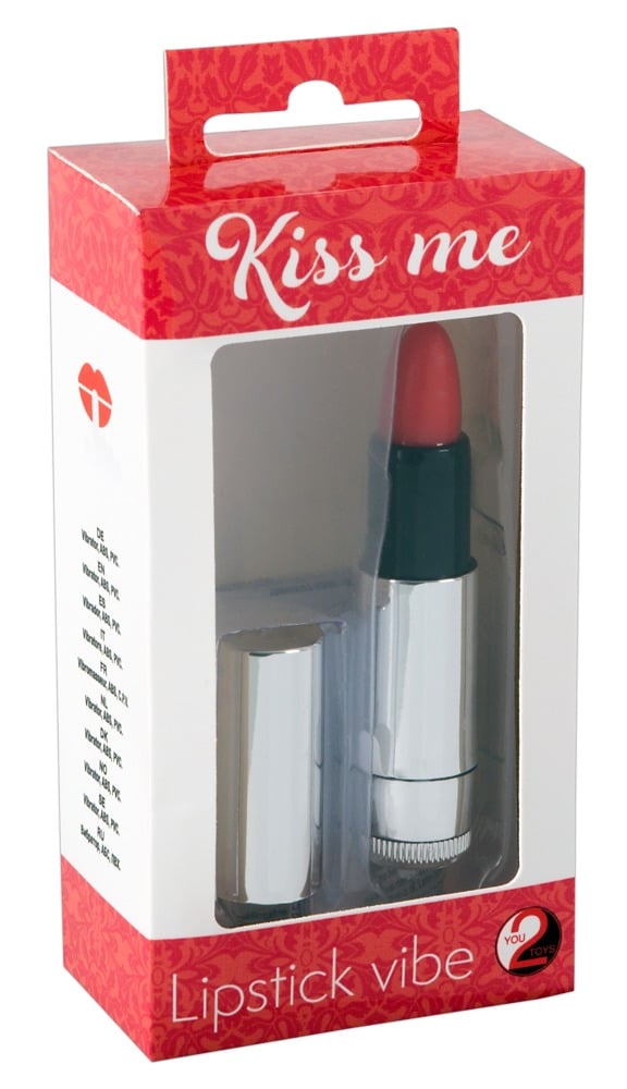 You2Toys Lippenstift Vibe - Leise & stufenlos regelbar Silber/Schwarz/Rot