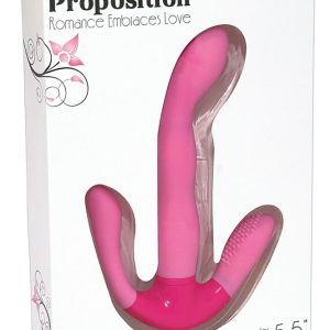 NMC G-Punkt Vibrator T-Form, genoppter Klitoris-Reizarm & Anusreizarm, 3-Stufen-Vibration Rosa/Pink