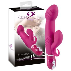 Close2you Flores Piccolo - Rabbitvibrator mit LED-Anzeige bordo