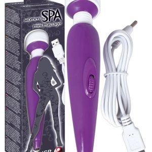 You2Toys Spa Mini Massager - Kabelloser Massagestab für entspannende Vibes Violett und weiß