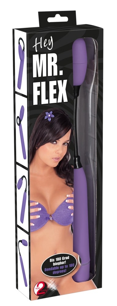 You2Toys Flex Vibrator - Flexibler Stabvibrator mit langer Reichweite lila mit schwarz